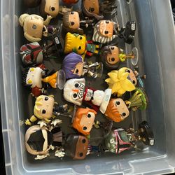 Bout 48  Large Funkos 80.00   & Many Many Mini Funkos 30.00  