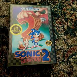 Sonic The Hedgehog 2 for Sega Genesis complete with case and manual