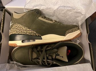 Olive Jordan Retro 3 size 12.5