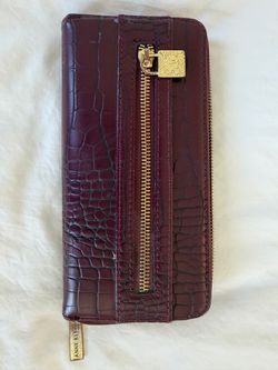 Anne Klein Croc-Embossed Zip-Around Wallet