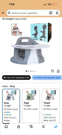 Upseat baby seat