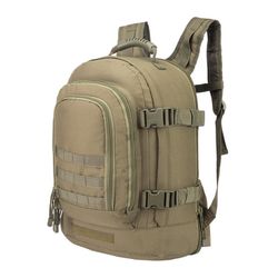 Army Tan 60L Tactical Backpack for Men Bug Out Bag Molle Straps Tactical Bag Camping Hunting Military Backpack with Waist Strap