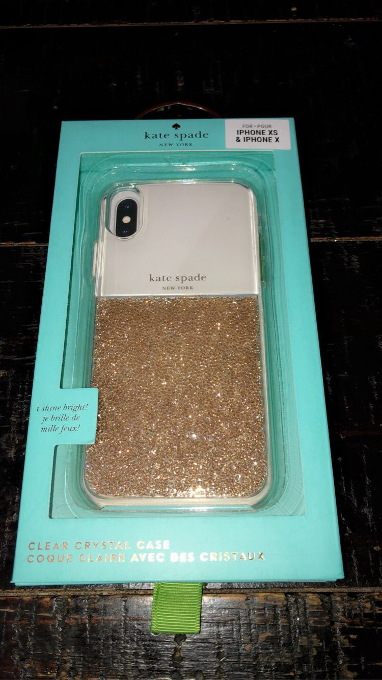 kate spade new york - Protective Case for Apple iPhone X and XS - Clear/Gold NEW🖤