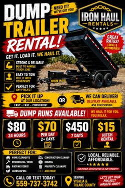 Dump Trailer Available