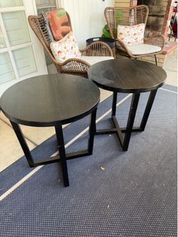 Wooden end tables