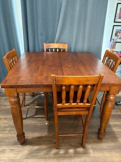 Solid wood table and 6 chairs