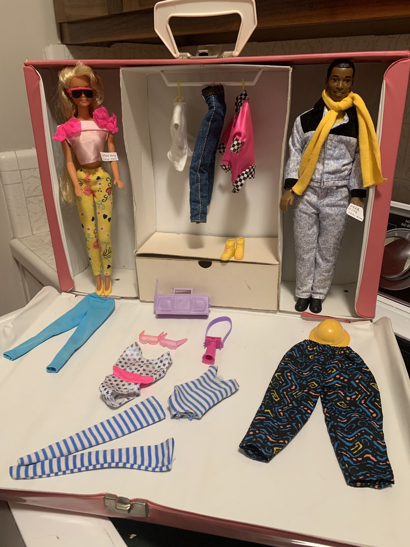 Vintage Barbie Dolls, Clothing And Case