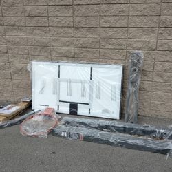 Goaliath 54 inch in ground basketball hoop, adjustable basketball court New