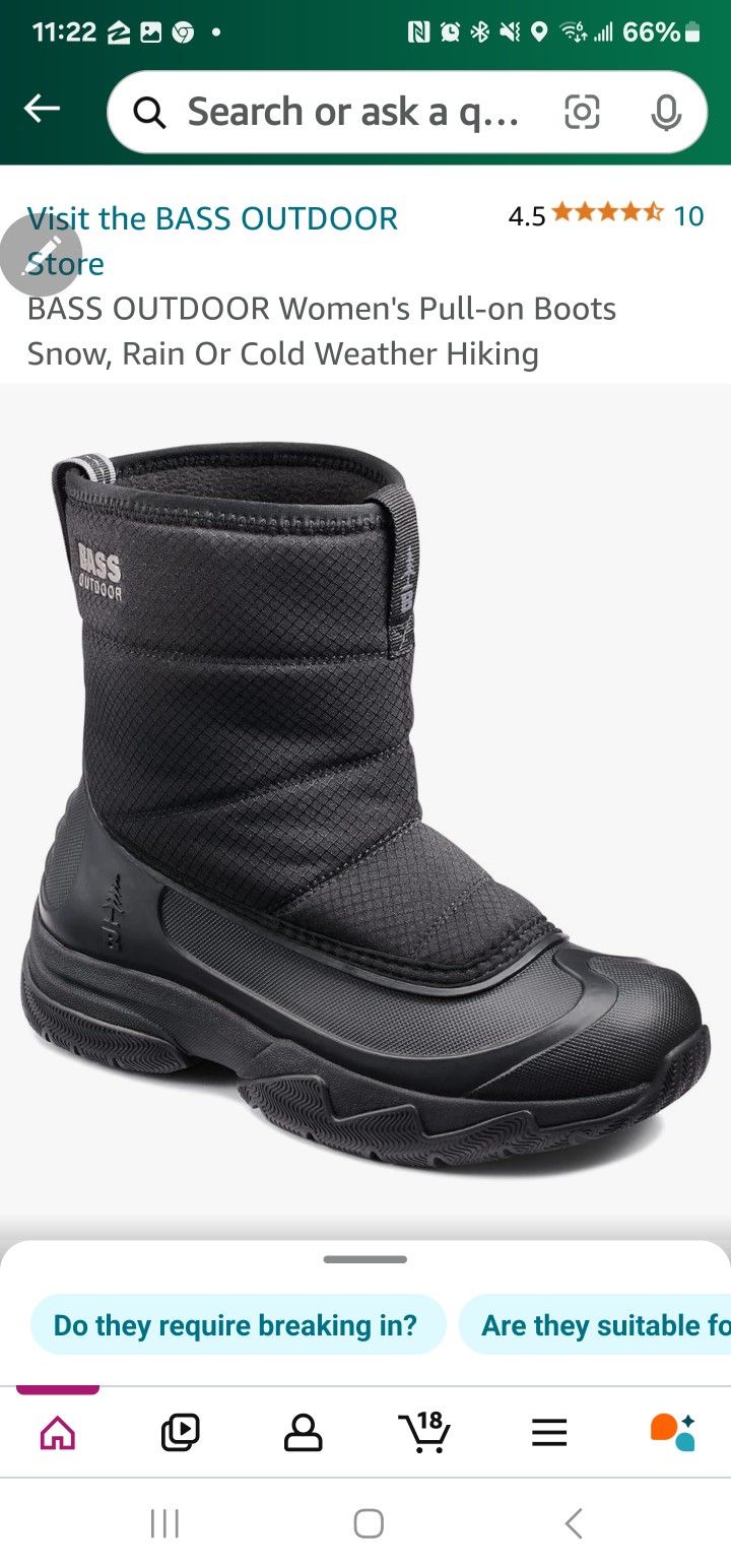 Bass Outdoor Field Snow Boot size 8