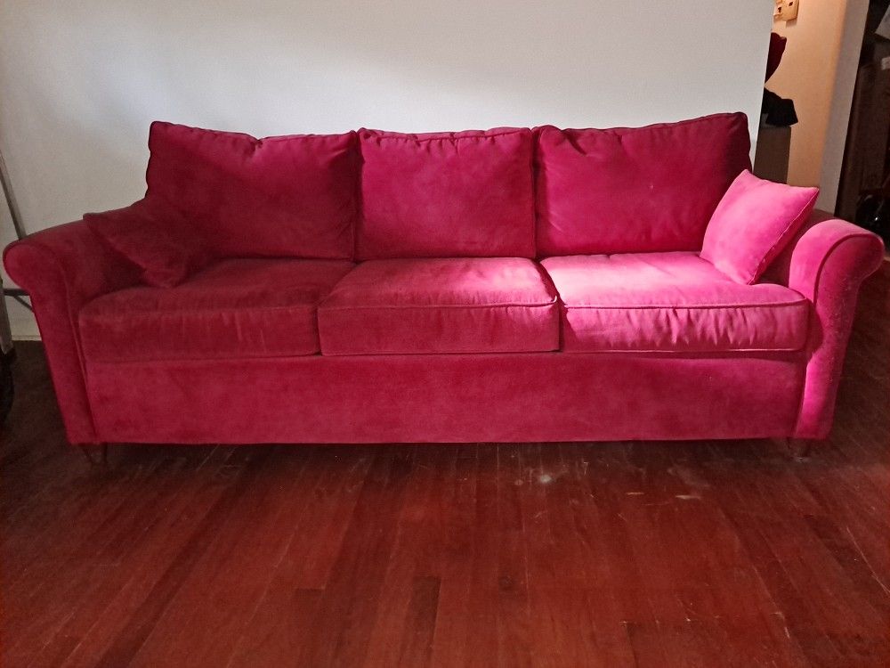 Custom Red "RADLEY" SLEEPER SOFA By MACYS 