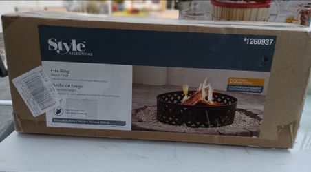 Style Selections Fire Ring Black Finish