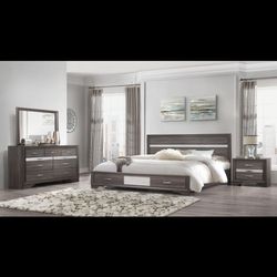 Brand New Grey Storage Bedroom Set Are Available With Free Home Delivery 