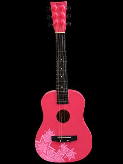 Pink Girls Wooden Guitar