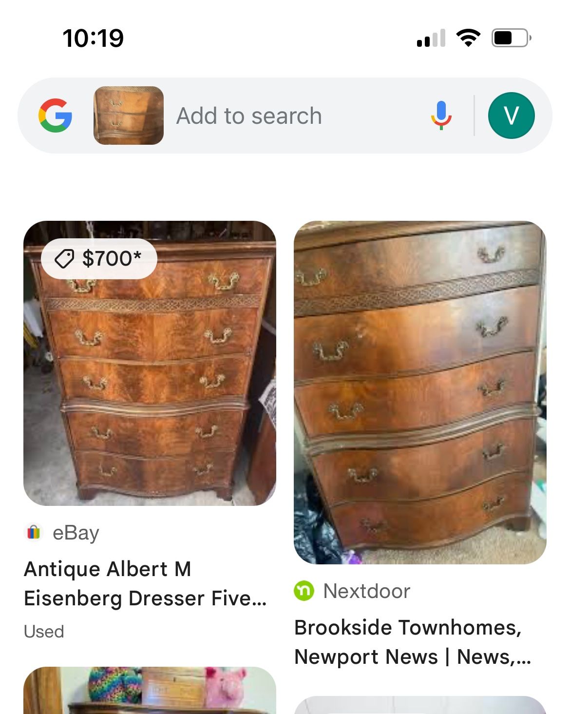 antique dresser mirror still intact