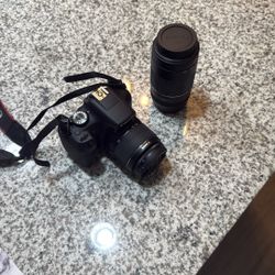 Canon EOS 2000D Rebel T7 + 18-55mm Lens + 75-300mm Lens Kit