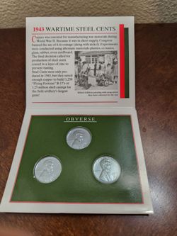 1943 PDS Mints Wartime Steel Cents
