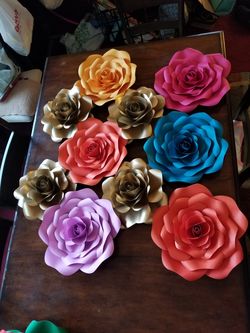 Paper flowers and paper roses