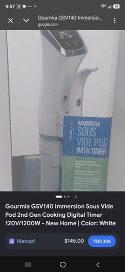 Gourmia GSV140 1200watt sous vide set