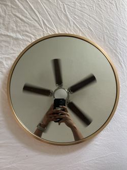 Gold 16in Circle Mirror