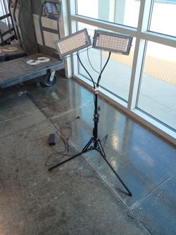 Dual LED Video Light Panel Kit with Tripod Stand