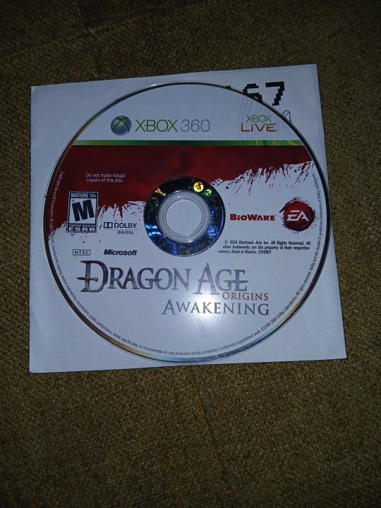 Dragon Age Origins Awakening For Xbox 360 Live