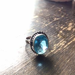Stunning Blue Topaz 925