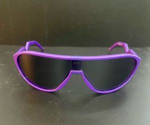 Oakleys in Electric Purple with Prizm Black lenses.