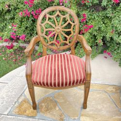 Edinburg Antique Oak Finish Arm Chair
