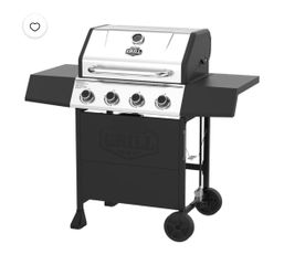 4-Burner Propane Gas Grill with Side Table
