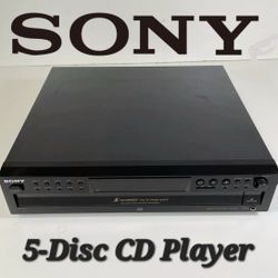 Sony CDP-CE375 5 CD Changer Disc Ex-Change System Compact Disc Player NEEDS BELTS/ REPAIR!