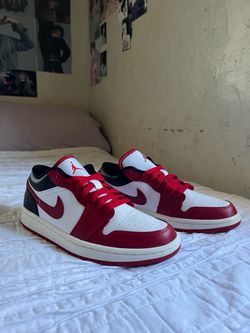 Air Jordan 1 Low Red White Black Sneakers
