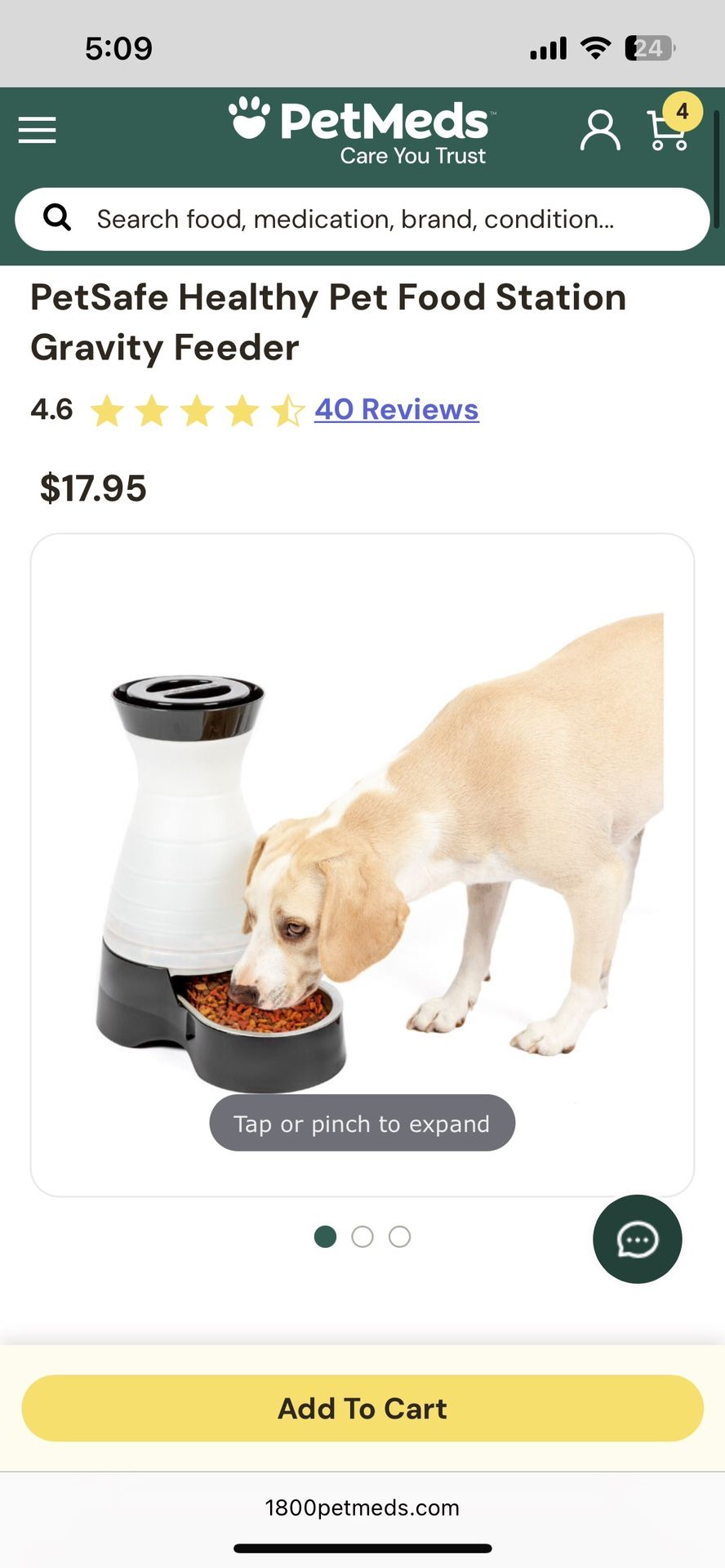 PetSafe Healthy Pet Food Station Gravity Feeder