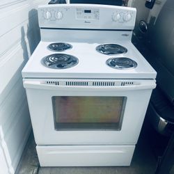 Stove Electric Stove Oven! Newer Amana! Works Perfectly! Ready For Pick Up Or Delivery! Replacement Warranty!