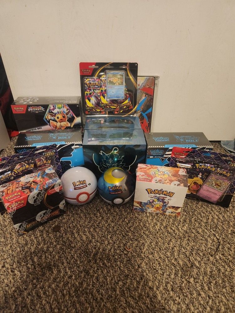 pokemon card lot! blisters,etbs,booster boxes and more