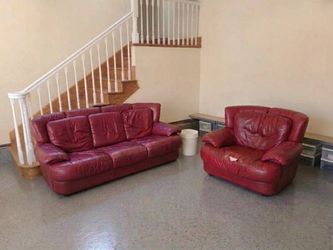 Free Leather Couch Set