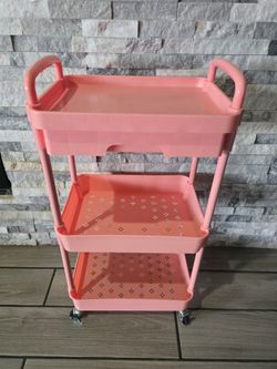 GUC 3 tier plastic crafting/storage cart w/wheels