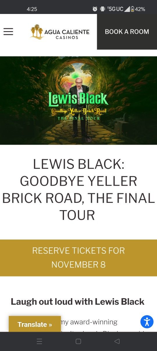 Lewis Black At Rancho Mirage Tonight