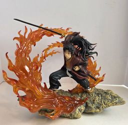 Demon Slayer Yoriichi Tsugikuni Figure With Light Statue 30cm