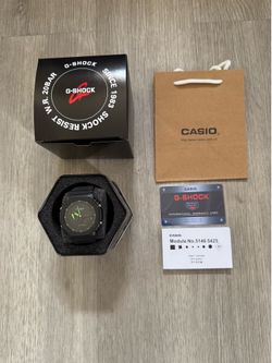 Black on Green G-Shock x Casio GA2100 Mens Wristwatch
