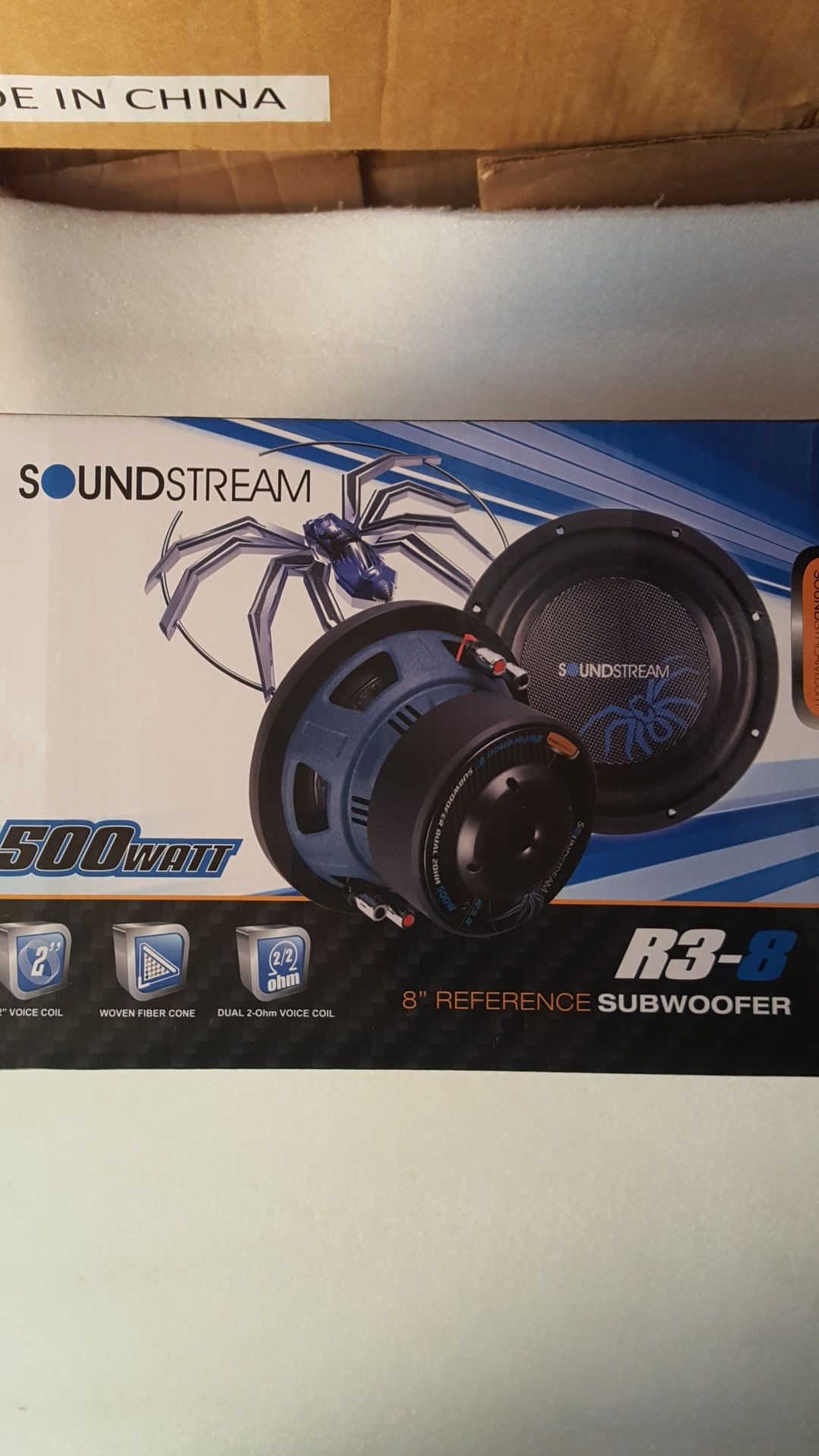 Soundstream R3.8 8" 500W RMS Dual 2 Ohm Reference R3 Series Subwoofer