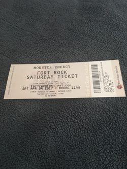 Fort Rock Festival ticket