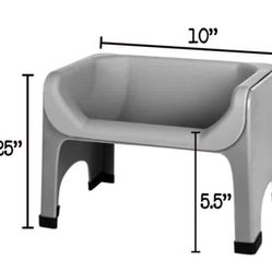$10 FLUFF TROUGH ELEVATED DOG BOWL RETAILS $65 MES