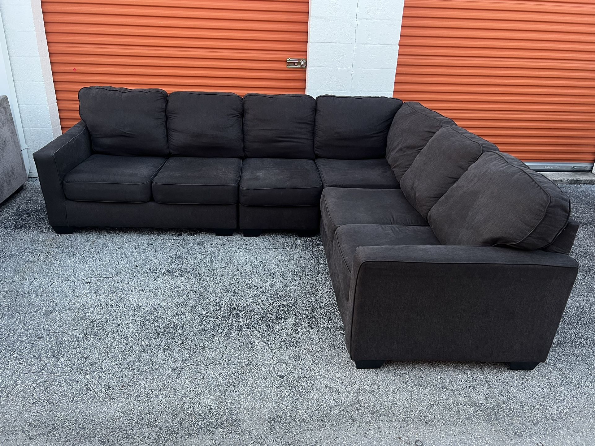 Large Charcoal Black Sectional Sofa