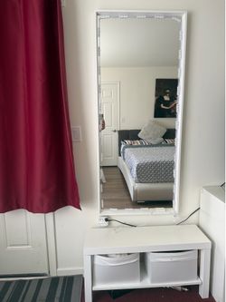 IKEA mirror with vanity table
