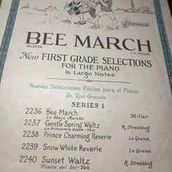 The Bee March - First grade selections for Piano Shhet Music