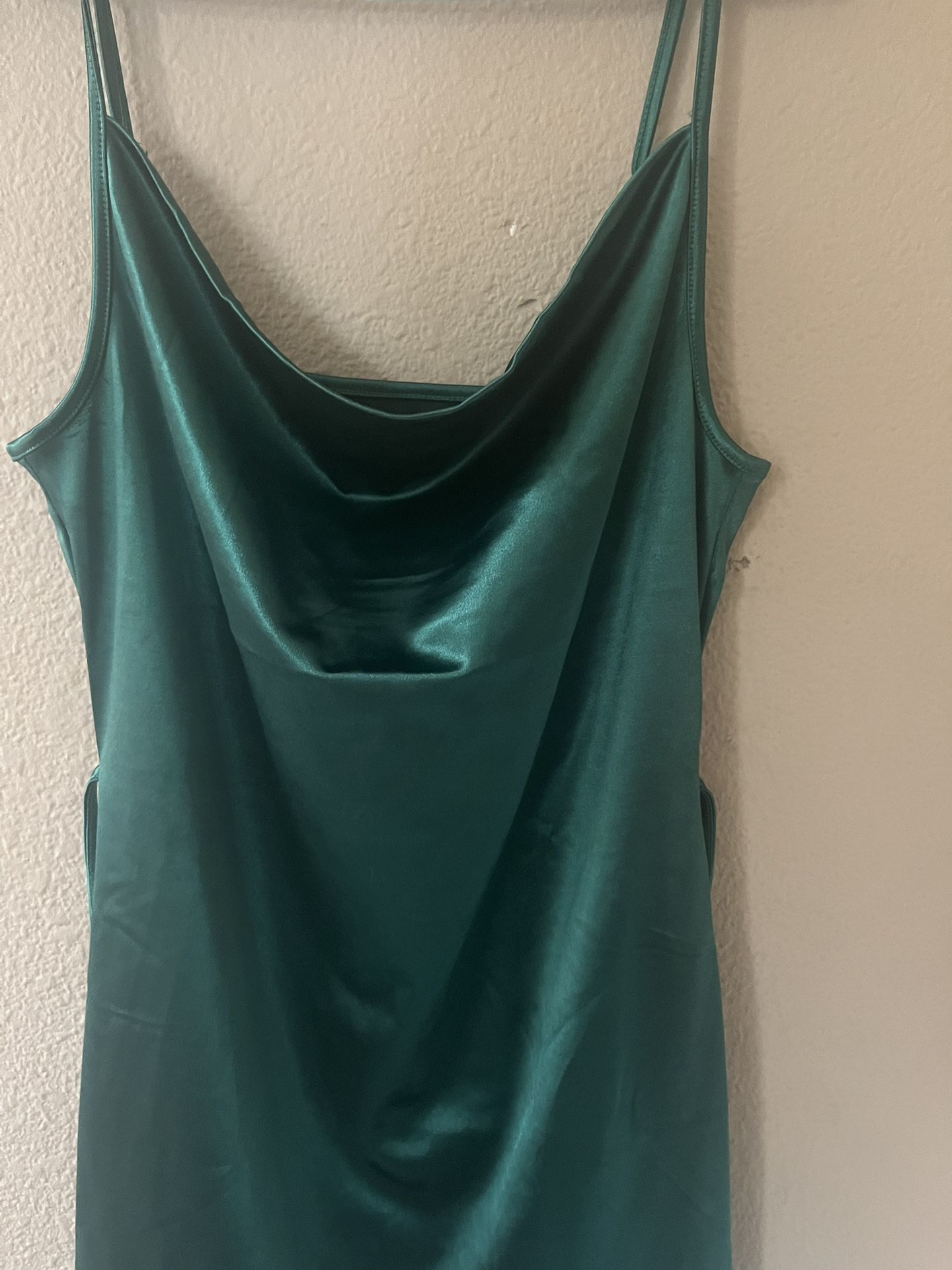 Tight Green Silk Dress