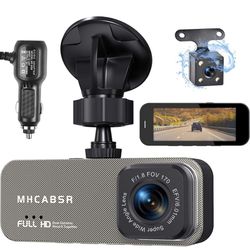 Dual Dash Cam Front and Rear 1080P FHD Dash Camera for Cars 170°Wide Angle Car Driving Recorder with 3.6" Screen with Loop Recording , Super Rearview 