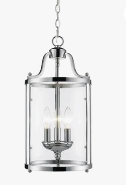 Aarav 3 - Light Lantern Pendant Chrome