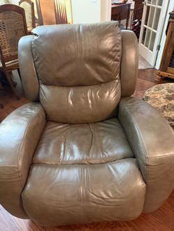 Power Glider Leather Recliner