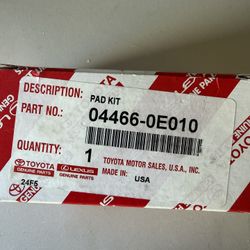 Brake Pads For Front End Of 2016 Sienna Check Part Number For Other Models